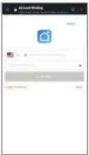 Mobile app interface screenshot showing a login form with a login icon and input fields