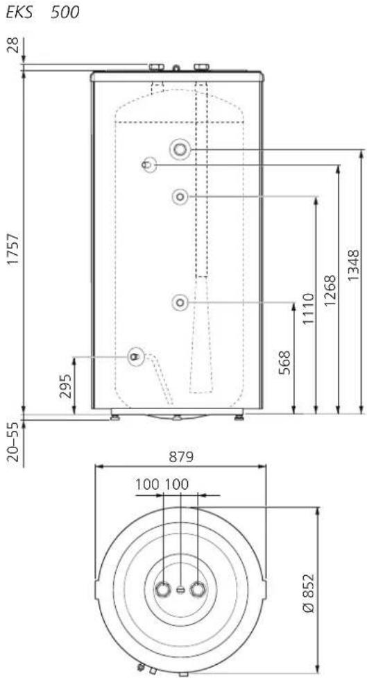 EKS 500 28 1757 295 20-55 879 100 100 Ø 852 568 1110 1268 1348