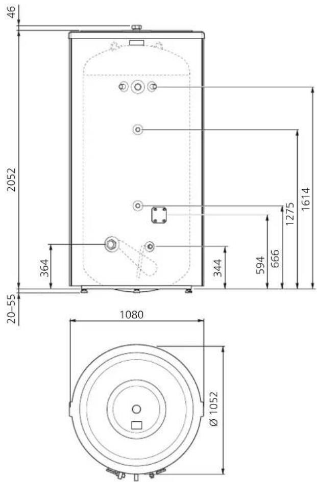 46 2052 364 20-55 1080 Ø 1052 344 594 666 1275 1614