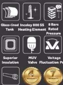 HAIER ES15VS1 - HAIER WATER HEATERS COME WITH SHOCK PROOF TECHNOLOGY TO ENSURE YOUR LIFE SAFETY. - 82
