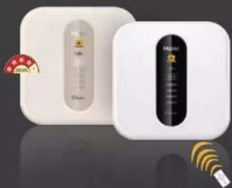 Product image showing two white electronic devices with visible brand logos and Chinese text labels, one displaying a thermometer and the other a Wi-Fi signal icon.