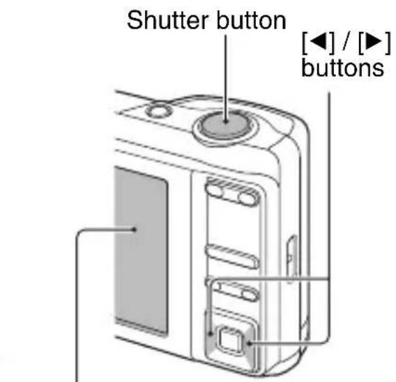Shutter button [◀] / [▶] buttons
