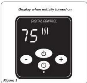 Display when initially turned on DISITIAL CONTROL 75" - + - + - Figure 1