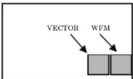 graph TD A["VECTOR"] --> C["Two gray blocks"] B["WFM"] --> C["Two gray blocks"]