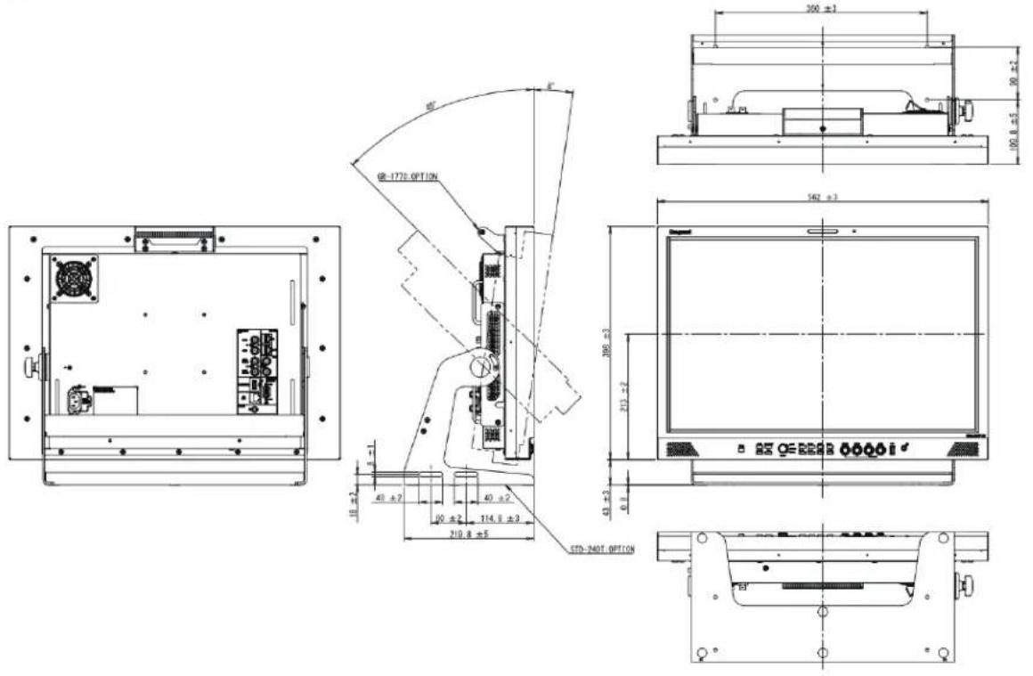 100 ±1 100 ±2 100 ±3 1770. OPTION 562 ±3 100 ±2 40 ±2 10 ±2 40 ±2 114. ±3 210. ±5 STD-240T. OPTION 85 Q=828 0000i