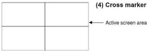 (4) Cross marker Active screen area
