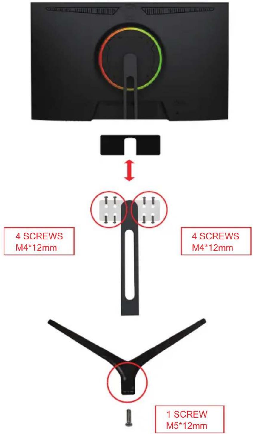 4 SCREWS M4*12mm 4 SCREWS M4*12mm 1 SCREW M5*12mm
