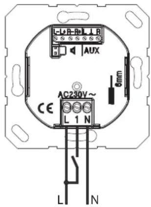 L-B-Re L B AUX AC230V~ 6mm CE L 1 N L N