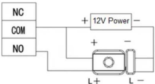 NC COM NO + 12V Power - + - L+ L-