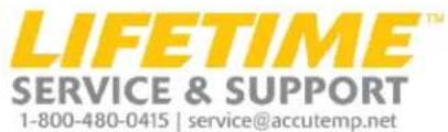 Lifetime™ Service & Support: 1-800-480-0415 | service@accutemp.net.