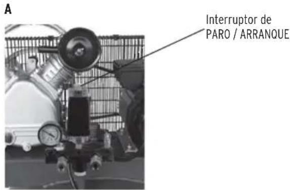 A Interruptor de PARO / ARRANQUE
