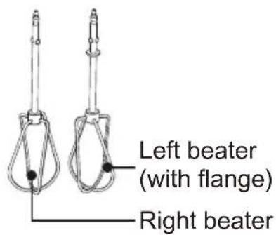Left beater (with flange) Right beater