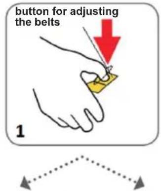 button for adjusting the belts 1