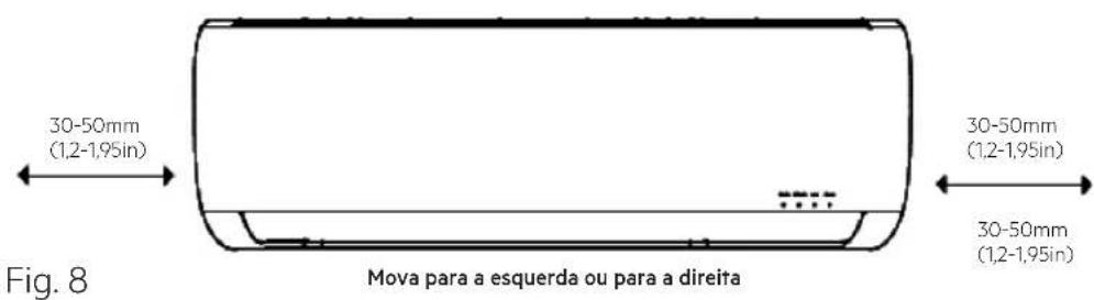 30-50mm (1,2-1,95in) 30-50mm (1,2-1,95in) 30-50mm (1,2-1,95in) Mova para a esquerda ou para a direita Fig. 8