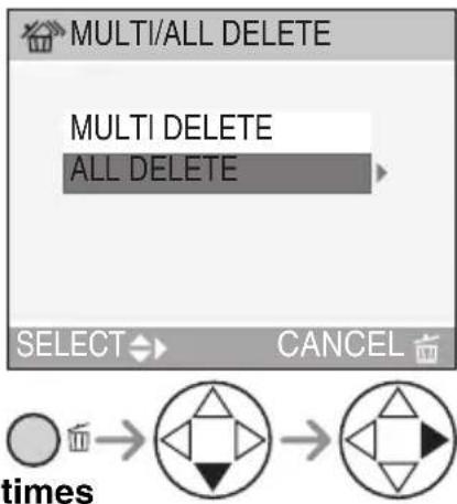 MULTI/ALL DELETE MULTI DELETE ALL DELETE SELECT ↩ CANCEL times