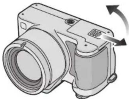 Illustration of a camera module with a rotating arrow indicating rotation (no text or symbols present)