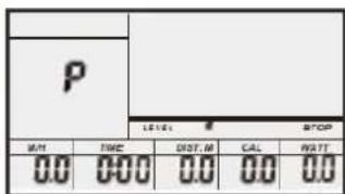 P LEVEL 1 STOP W/N TIME DIST. M CAL WATT 0.0 0.00 0.0 0.0 0.0