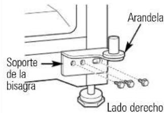 Arandela Soporte de la bisagra Lado derecho