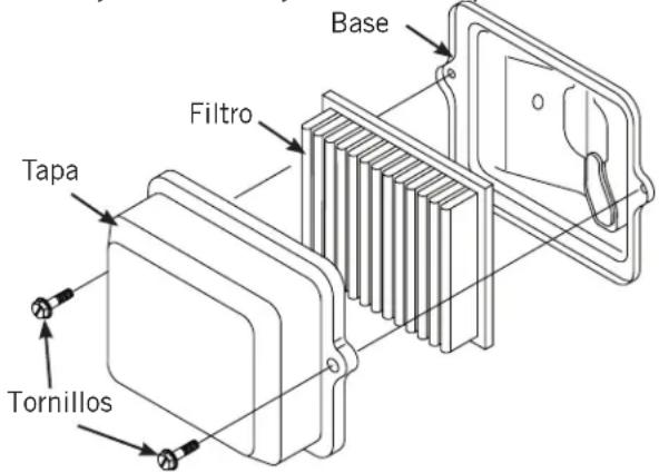Base Filtro Tapa Tornillos
