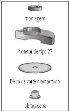 montagem Protetor de tipo 27 Disco de corte diamantado abraçadeira