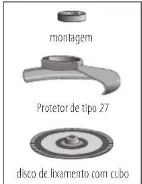 montagem Protetor de tipo 27 disco de lixamento com cubo