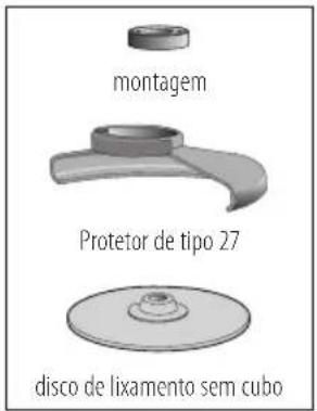 montagem Protetor de tipo 27 disco de lixamento sem cubo