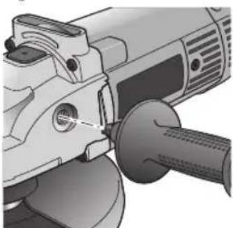 DEWALT DWE491 - Fijación del Mango Lateral (Fig. B) - 1
