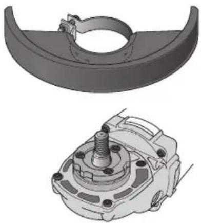 DEWALT DWE491 - Montaje y Desmontaje del Protector (Fig. C) - 1