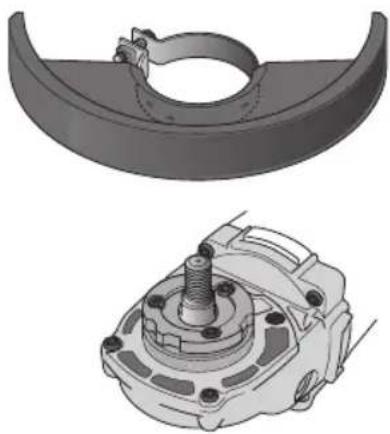 DEWALT DWE491 - Mounting and Removing Guard (Fig. C) - 1