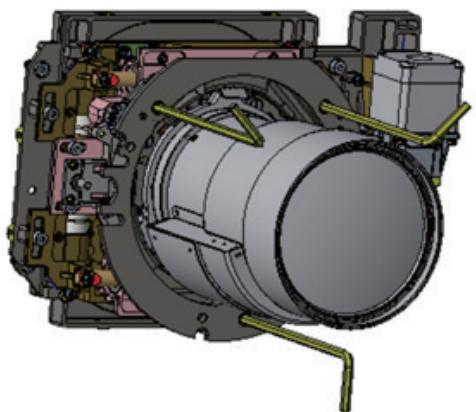 OPTOMA ZU1700 - Réglez la ligne de visée - 1