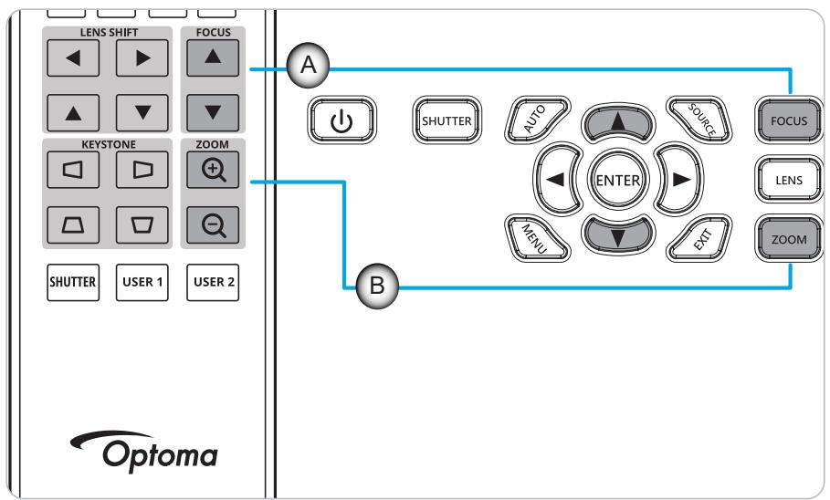 OPTOMA ZU1700 - Zoom et mise au point - 1