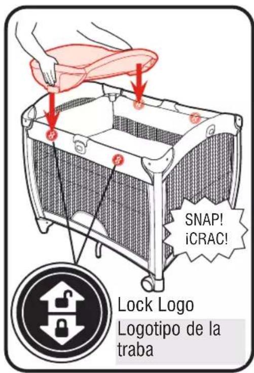 SNAP! iCRAC! Lock Logo Logotipo de la traba