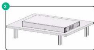Hikvision DS-3E2552-H - Mounting the switch on a workbench - 2