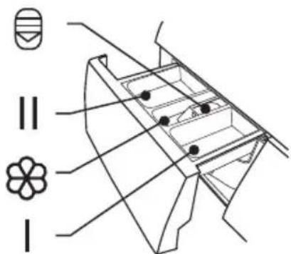 Technical diagram of a vehicle intake system with labeled components and directional indicators