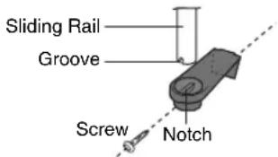Sliding Rail Groove Screw Notch