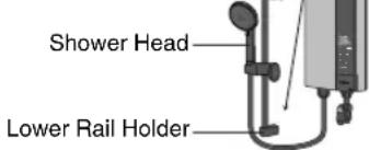 Shower Head Lower Rail Holder