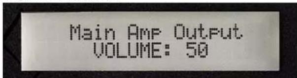 Main Amp Output VOLUME: 50