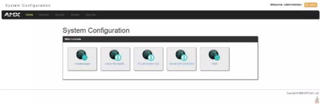 System Configuration Welcome, administrator AHX Home Markets Security Systems Switcher System Configuration Web Controls VirtualRequest Canon WuJIA06 P2Link Version 1.00 Canon CEP-2013/2014 Web Copyright © 2006-2015-AM, LLC