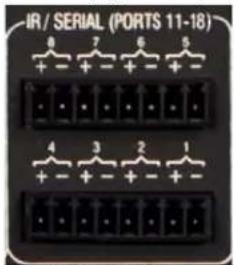 IR / SERIAL (PORTS 11-18) 0 7 6 5 + - + - + - + 4 3 2 1 + - + - + - + -