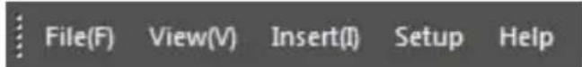 File(F) View(V) Insert(I) Setup Help