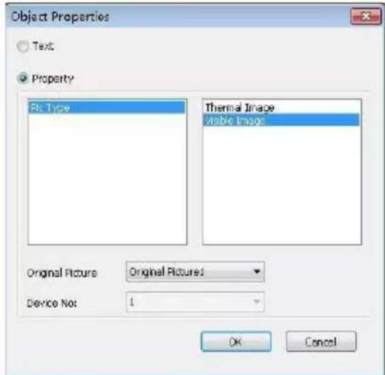 Object Properties Text Property Flt Type Thermal Image wable Image Original Picture Original Pictures Device Not: 1 OK Cancel
