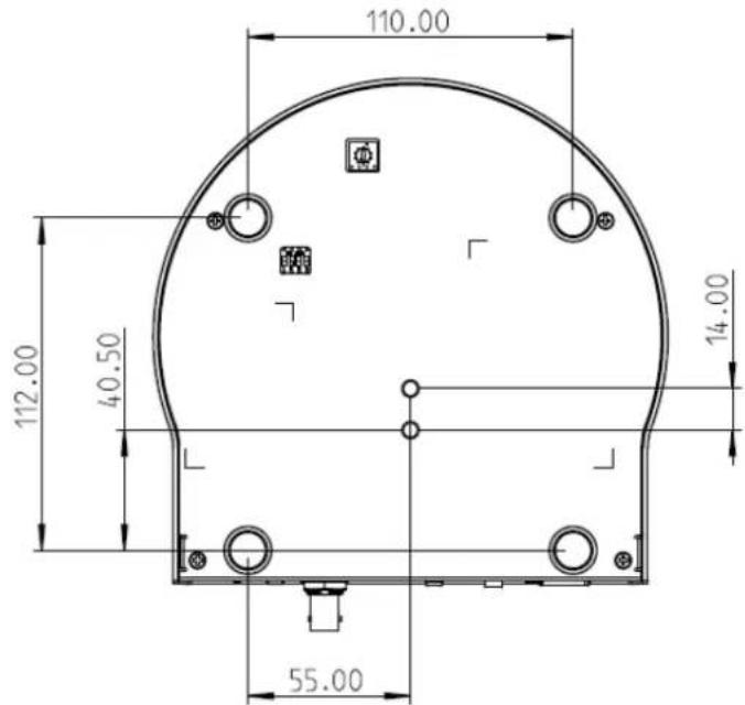 Lumens VC-TA50 - 攝像機尺寸 - 1