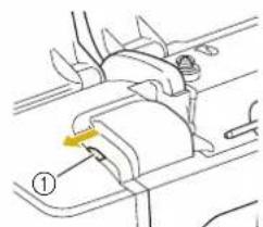 Technical diagram showing a mechanical assembly with labeled component ①