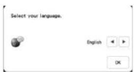 Select your language. English OK