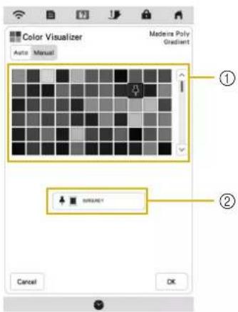 Color Visualizer Auto Manual Madeira Poly Gradient ① ② SURFACE1 Cancel OK