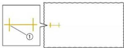 Diagram showing a cross-shaped symbol with a numbered label and an arrow pointing to it, enclosed in a dashed rectangular border.