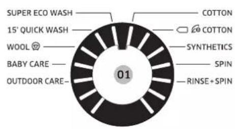 SUPER ECO WASH 15' QUICK WASH WOOL BABY CARE OUTDOOR CARE- COTTON COTTON SYNTHETICS SPIN RINSE+SPIN 01