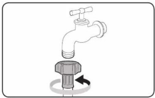 SAMSUNG WW7SJ3283KW - Connect the water hose to the water tap. - 5