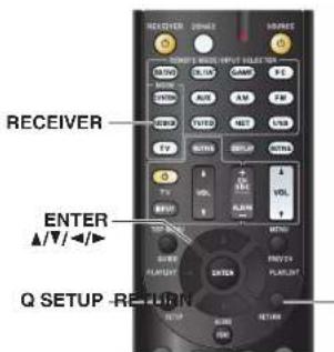 RECEIVER ENTER Q SETUP - RETURN
