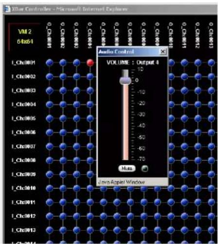 XStar Controllers - Microsoft Internet Explorer VM 2 64x64 0. Ch3001 0. Ch3002 0. Ch3003 0. Ch3004 0. Ch3005 0. Ch3006 0. Ch3007 0. Ch3008 0. Ch3009 0. Ch3010 0. Ch3011 0. Ch3012 0. Ch3013 Audio Control VOLUME : Output 4 12 0 -10 -20 -30 -40 -50 -60 -70 Moss Java Appid Window